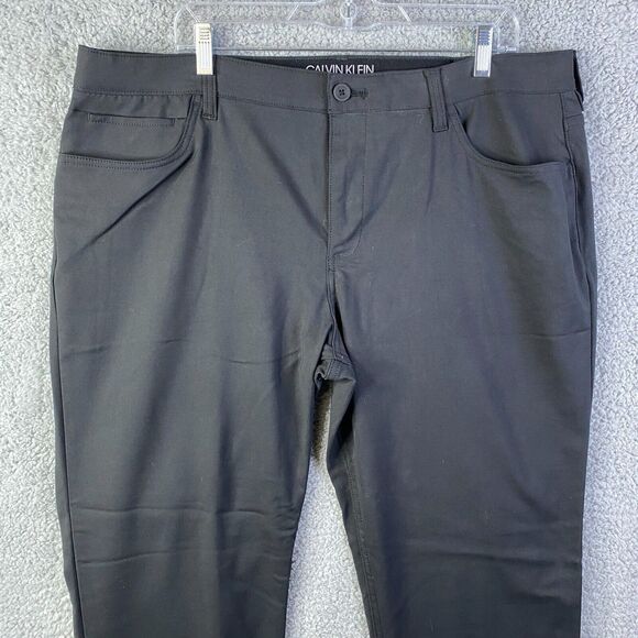 Calvin Klein Men's Straight Fit Jeans Black Size 40x30 Pre-Owned - Picture 4 of 16